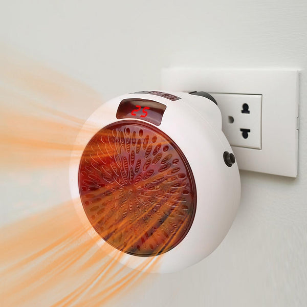 900W Portable Heater Fan Wall Outlet Space Heater Plug-in