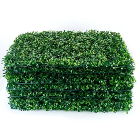 12Pcs Artificial Boxwood Topiary Hedge Plant Grass Backdrop Fence Privacy Screen Grass Wall Decoration For Balcony Garden Fence