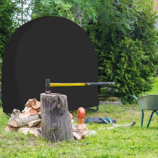 Round Firewood Rack Cover Waterproof Windproof Resistant 210D Oxford Cloth Outdoor Circular