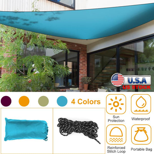 Triangle Shade Sail Patio Cover Canopy Awning Sail Sunscreen Camping Sail Cover