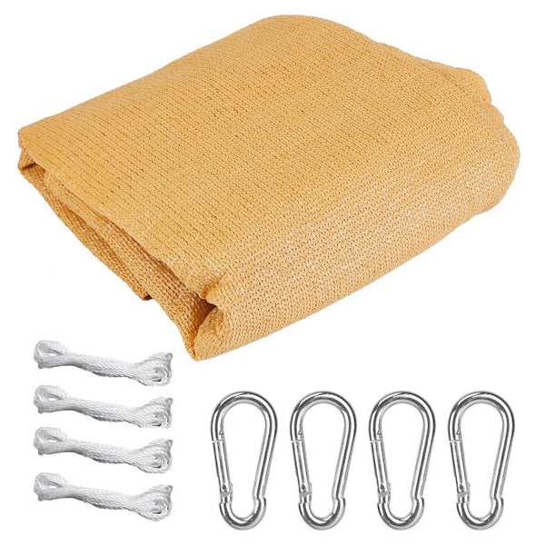 Rectangle Shade Sails Top Canopy 98% UV Block Awning Shelter Patio Cover 185GSM HDPE with Snap Hooks Ropes for Outdoor Garden Backyard