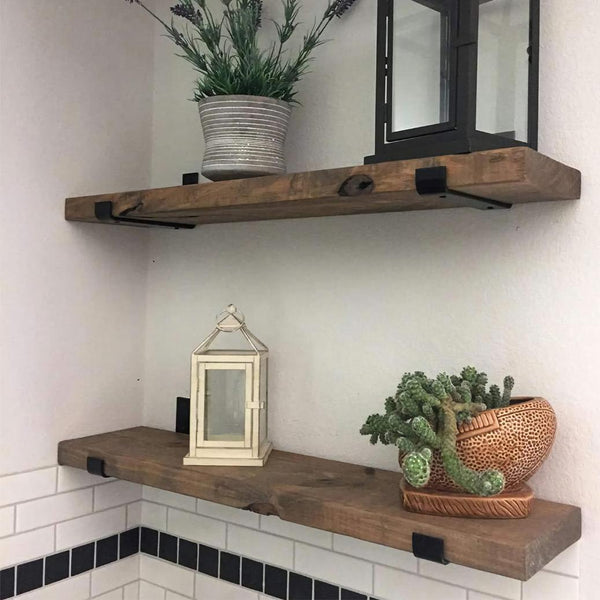 2 Pack Wall Mounted Shelf Bracket Heavy Duty L-Shaped Metal Shelf Bracket with Screws