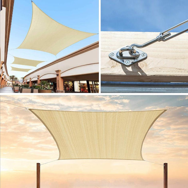 Sun Shade Sail Hardware Kit Stainless Steel Canopy Installation Kit Fixing Accessory for Rectangular Square Shade Sail Installation