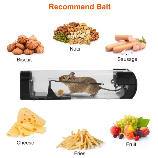 2Pcs Humane Live Mouse Trap Reusable Rat Rodent Trap Catch Release Cage Safe