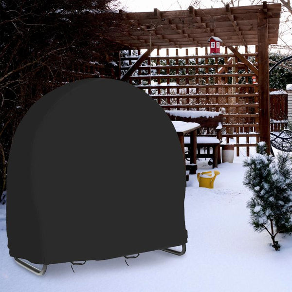 Round Firewood Rack Cover Waterproof Windproof Resistant 210D Oxford Cloth Outdoor Circular