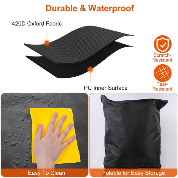 4FT Firewood Log Rack Cover Rectangular Wood Rack Fabric Waterproof UV Tear-Resistant