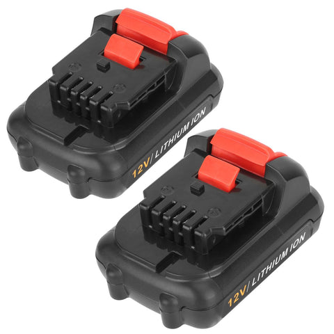 2 Pack 12V Li-ion Power Tool Battery Replacement Compatible with Dewalt
