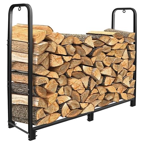 Firewood Log Rack 2500LBS Iron Wood Lumber Storage Stacking Heavy Duty Pile Lumber