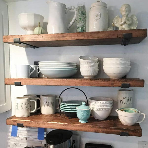 2 Pack Wall Mounted Shelf Bracket Heavy Duty L-Shaped Metal Shelf Bracket with Screws