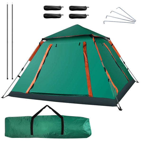 4 person tent waterproof 4-5 Person Camping Tent Outdoor Foldable Waterproof Tent with 2 Mosqui – YardEpic