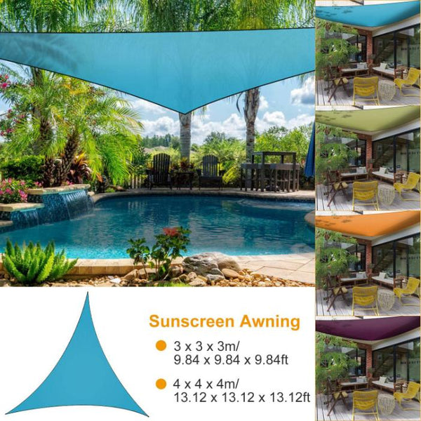 Triangle Shade Sail Patio Cover Canopy Awning Sail Sunscreen Camping Sail Cover
