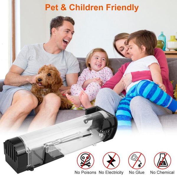 2Pcs Humane Live Mouse Trap Reusable Rat Rodent Trap Catch Release Cage Safe