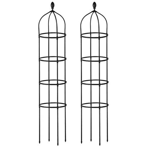 2 Pack Garden Plant Towers Trellis Obelisk 5.9FT for Climbing Plants Flower Vegetable Vine Support