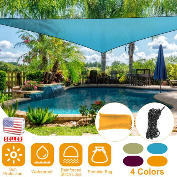 Triangle Shade Sail Patio Cover Canopy Awning Sail Sunscreen Camping Sail Cover