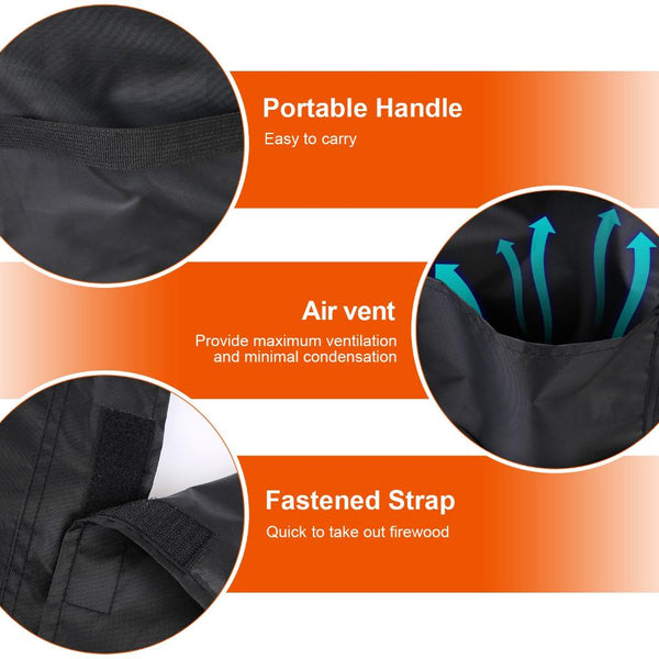 4FT Firewood Log Rack Cover Rectangular Wood Rack Fabric Waterproof UV Tear-Resistant