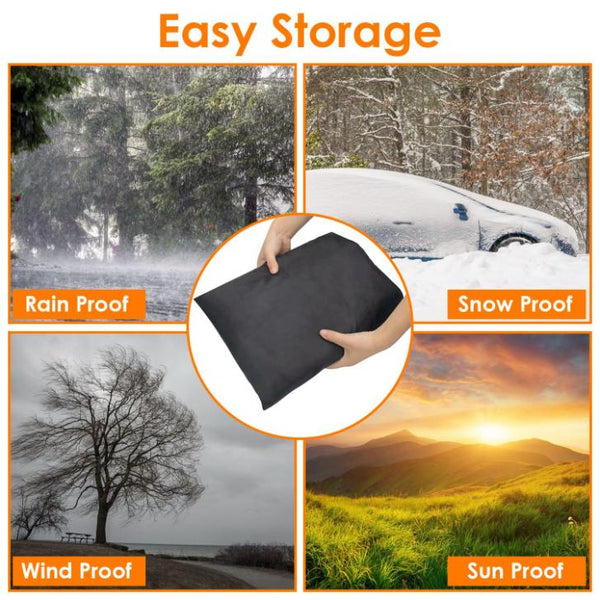 Round Firewood Rack Cover Waterproof Windproof Resistant 210D Oxford Cloth Outdoor Circular