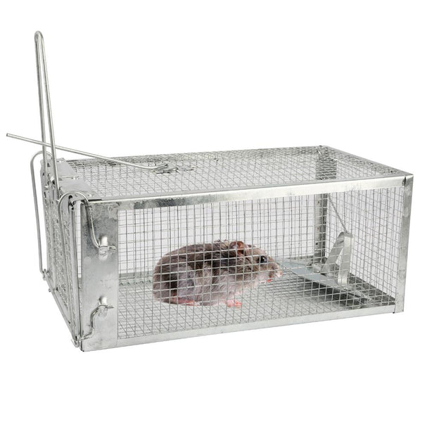 Rat Trap Cage Humane Live Rodent Trap Cage Metal Mice Mouse Control Bait Catch