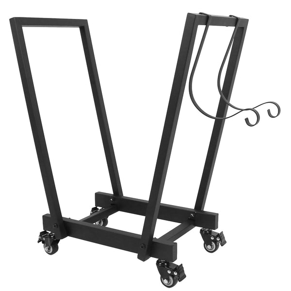 Firewood Log Rack 661LBS Iron Wood Lumber Storage Stacking Rack Holder with Hanging Hooks