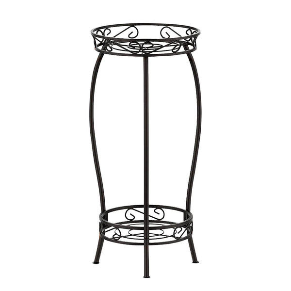 2 tier plant pot stand 2-Tier Plant Stand Rustproof Iron Plant Rack Holder Indoor Outdoor Flo – YardEpic