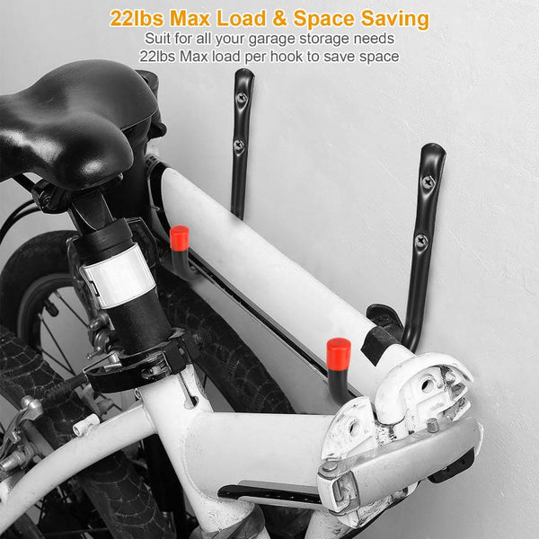 6 Pack Garage Storage Hooks 22lbs Load Bicycle Hooks Heavy Duty Utility Wall Hangers
