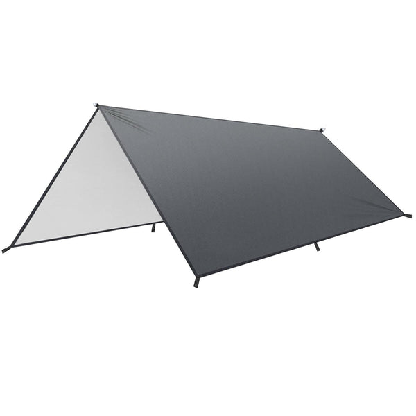 Waterproof Camping Tarp Kit Tent Canopy Rain Fly Awning Shelter for Outdoor Picnic Hammock Hiking Backpacking Travelling UV Protection 9.84*16.4ft