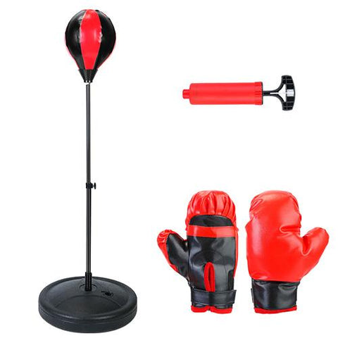 Punching Bag Kids Junior Boxing Set w/ Boxing Gloves Height Adjustable Age 3-8