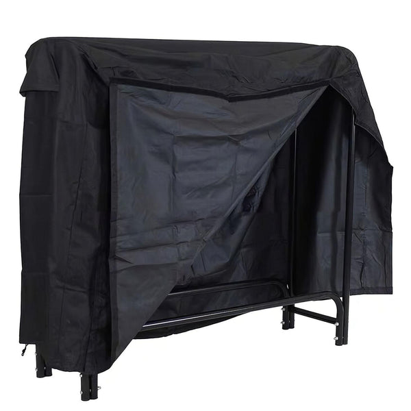 4FT Firewood Log Rack Cover Rectangular Wood Rack Fabric Waterproof UV Tear-Resistant