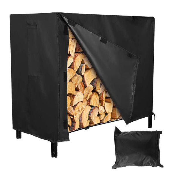 4FT Firewood Log Rack Cover Rectangular Wood Rack Fabric Waterproof UV Tear-Resistant