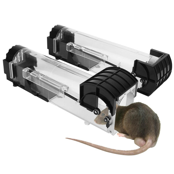 2Pcs Humane Live Mouse Trap Reusable Rat Rodent Trap Catch Release Cage Safe