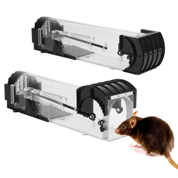 2Pcs Humane Live Mouse Trap Reusable Rat Rodent Trap Catch Release Cage Safe