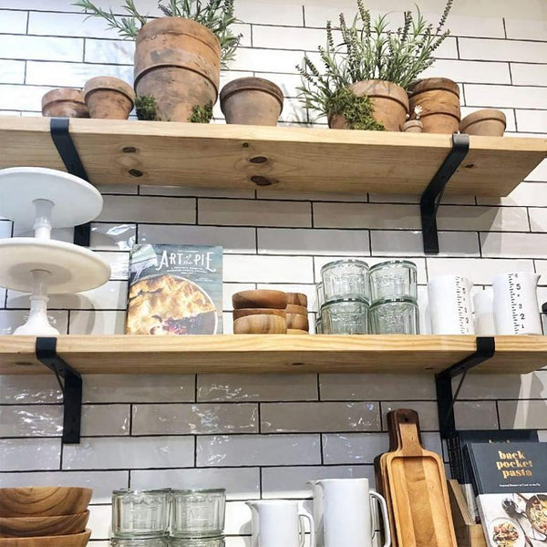 2 Pack Wall Mounted Shelf Bracket Heavy Duty L-Shaped Metal Shelf Bracket with Screws