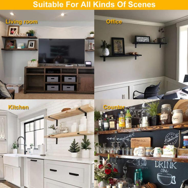 2 Pack Wall Mounted Shelf Bracket Heavy Duty L-Shaped Metal Shelf Bracket with Screws