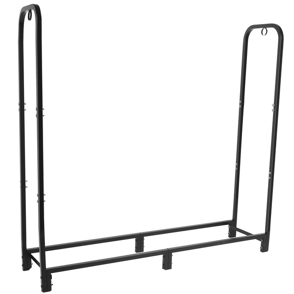 Firewood Log Rack 2500LBS Iron Wood Lumber Storage Stacking Heavy Duty Pile Lumber