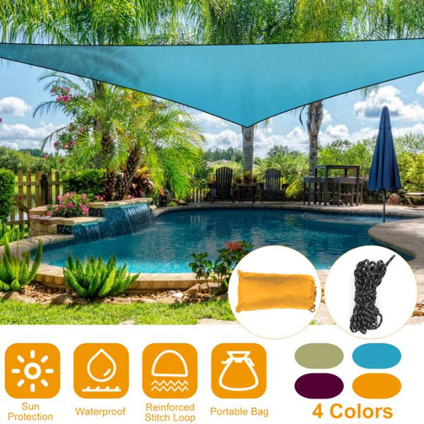 Triangle Shade Sail Patio Cover Canopy Awning Sail Sunscreen Camping Sail Cover