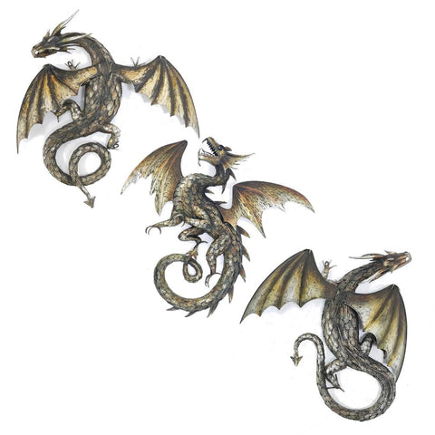 Metal Serpentine Dragon Wall Decoration