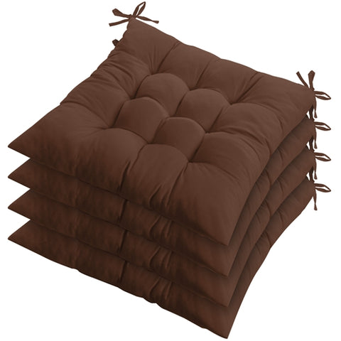 4 Pack Square Chair Replacement Cushion Pads Pillow Soft Tie On Sitting Mats