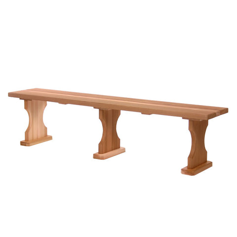 Backless Bench, 6-ft Long Cedar