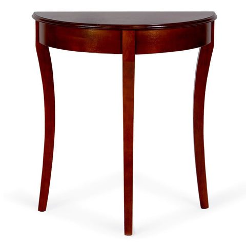 Flower Display Table Half Moon Crescent Cherry Finish 25 Width