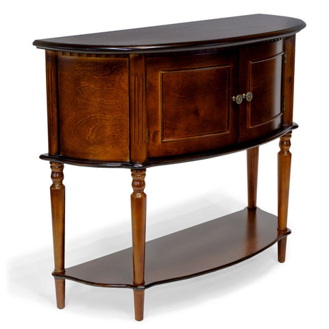 2-Door Display Hutch in Cherry Stained Birch Veneer