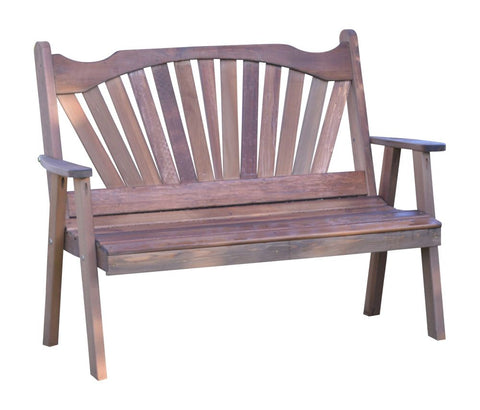 Fanback Garden Bench in Cedar