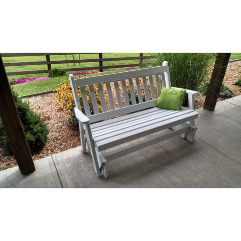 Traditional English Glider Bench in Pine - Buy Online at YardEpic.com