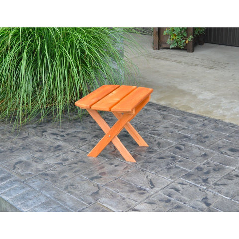 Folding Oval End Table in Cedar Wood - Buy Online at YardEpic.com