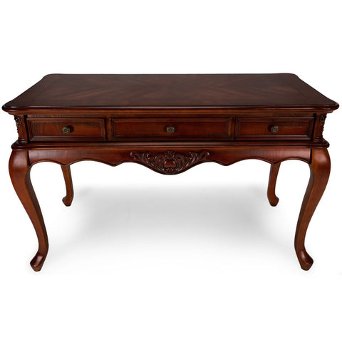 Executive Desk in Birch Veneer Cherry Color 3 Drawers 50 inch