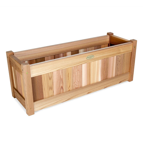 Rectangle Planter Box, 32 inch Wide Rot Resistant Cedar Wood