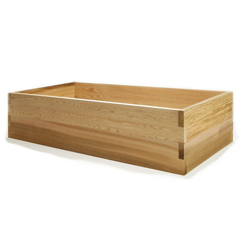 2-Tier Stacked Raised Garden Rectangular Planting Box, 4-ft