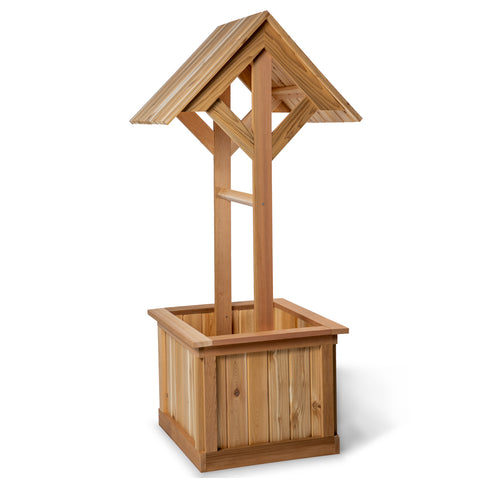 Wishing Well Planter Box Cedar Wood 5 Ft