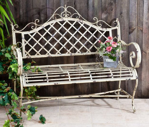 Victorian Folding Iron Garden Bench "Stephania"