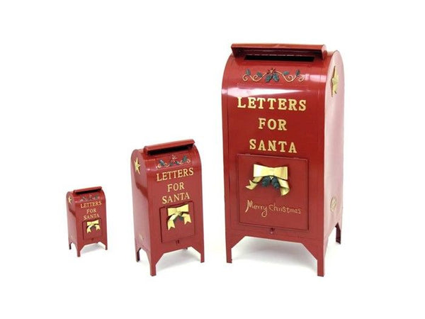 Letters to Santa Mailbox Mailbox Wall Mount North Pole Post Vintage Mailbox  Red