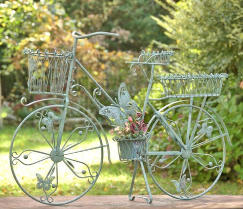 Butterfly Bicycle Plant Stands Large Iron Display Planter