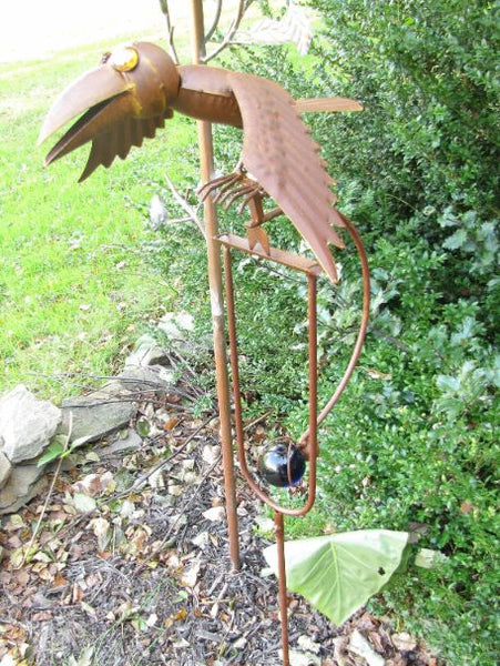 Bird Themed Garden Stake Stands Outdoor Decorations | Ravens Owls